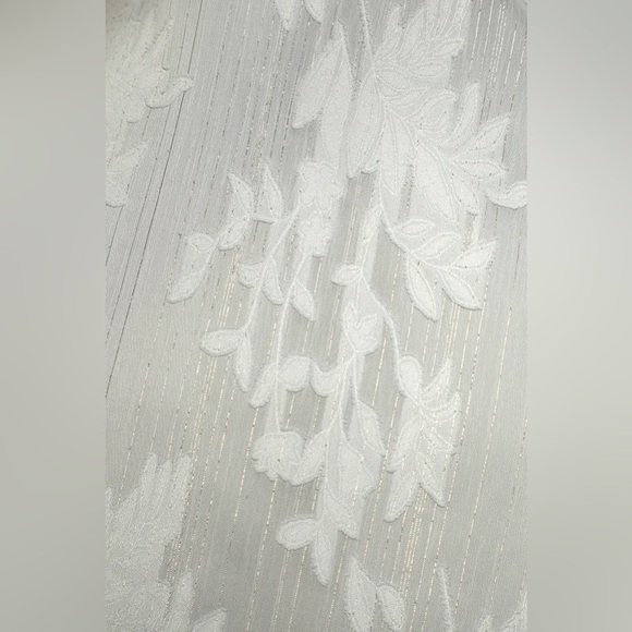 Lulus Loveliest Looks Dusty Blue Floral Jacquard Tie-Strap Midi Dress - Picture 2 of 5